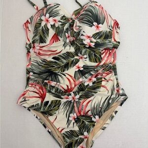 Tropical Floral women’s Swimsuit sz XL